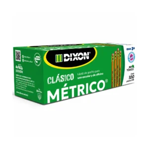 Lápiz de grafito #2, modelo 2956, hexagonal, marca Dixon (caja con 100 unidades)