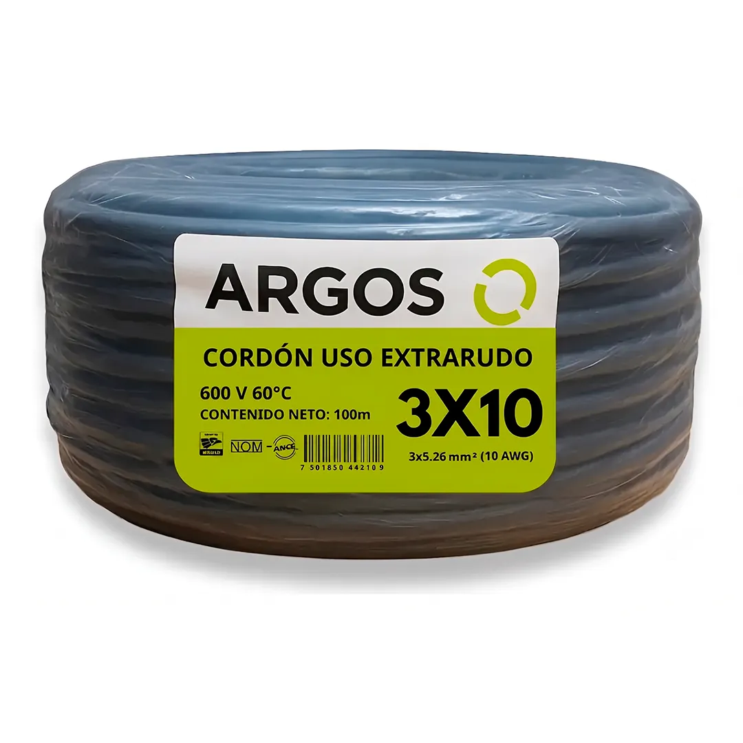 Cable Eléctrico de Uso Rudo 3x10 ARGOS (1303100)