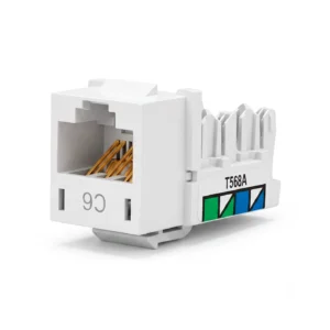 Conector HXJ para Cableado CAT 6, Color Blanco HUBBELL PREMISE (T568A/B)