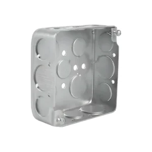 Caja de salida cuadrada galvanizada 4 x 4 pulgadas STEEL CITY (52151-1/2&3/4)