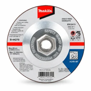 Disco de Desbarbado 4-1/2 x 1/4 x 5/8" con Tapa MAKITA (B-44270)