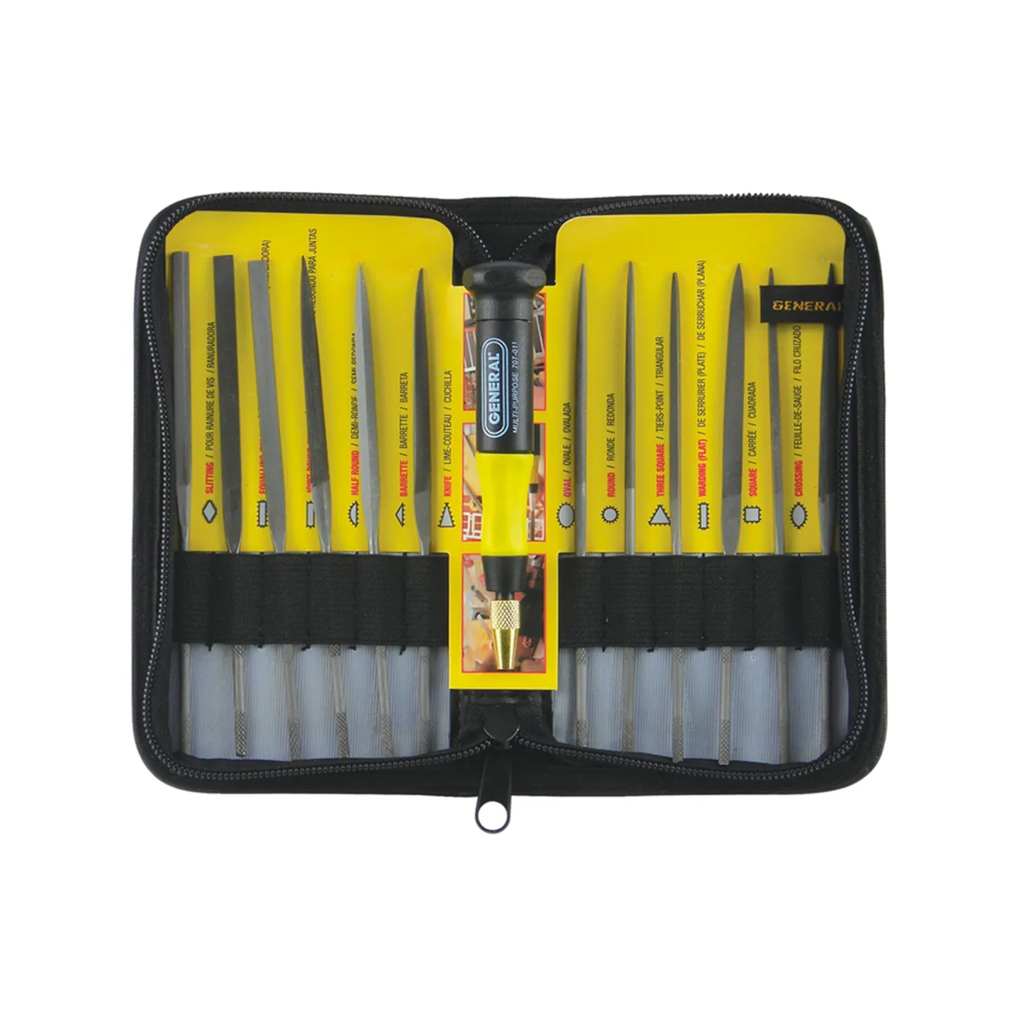 Juego de 12 Limas para Joyero con patrón suizo #2 y zanco de 1/8" GENERAL (707475)