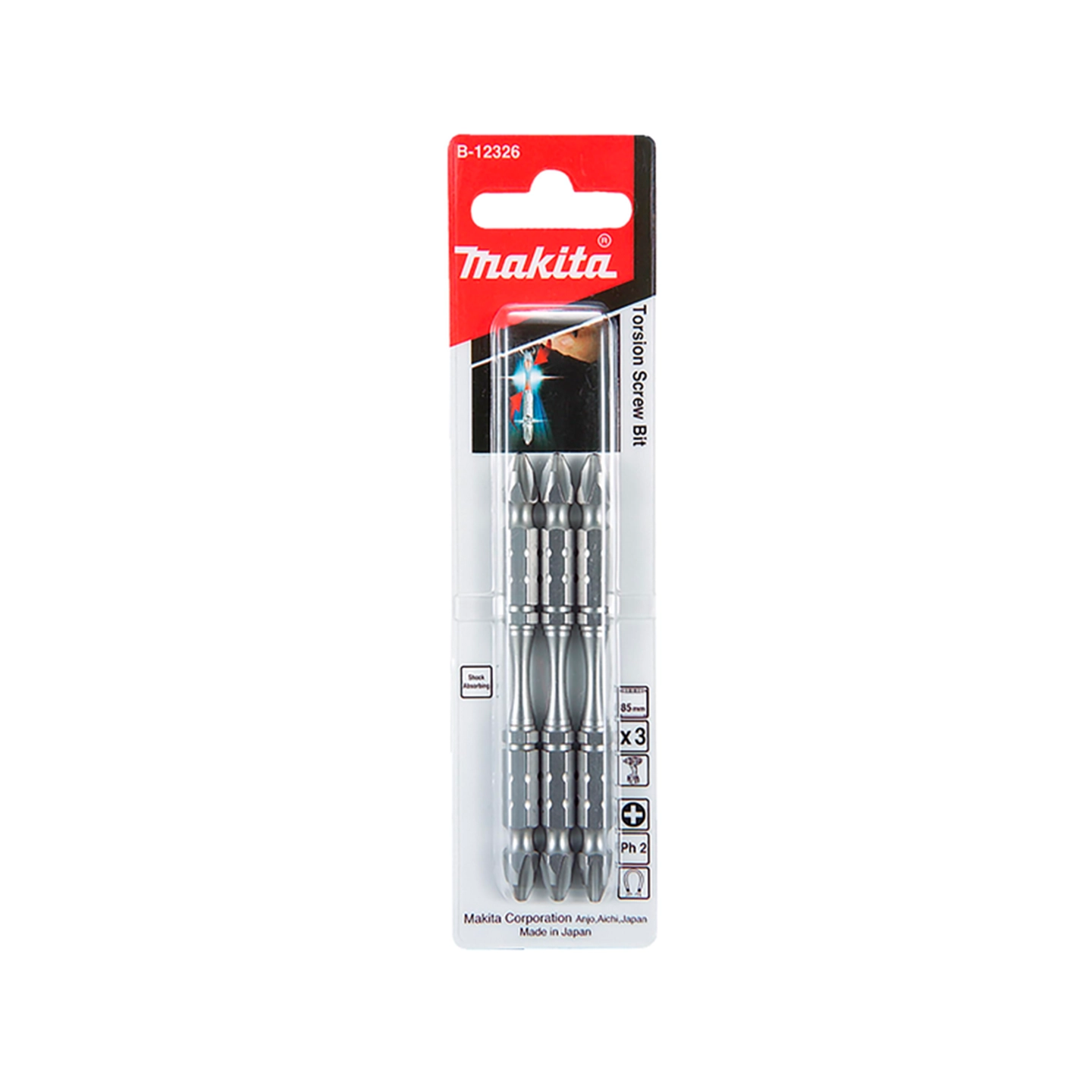 Juego de puntas dobles de alta torsión, 3 pz MAKITA (B12326)