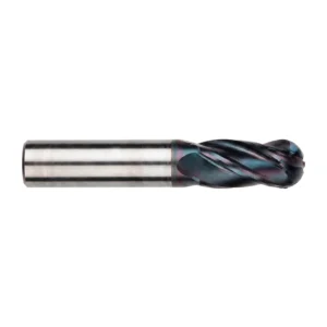 Cortador Vertical Punta de Bola 3/16" x 4" 4 Filos Recubrimiento AlTiN, Marca Imco (037898)