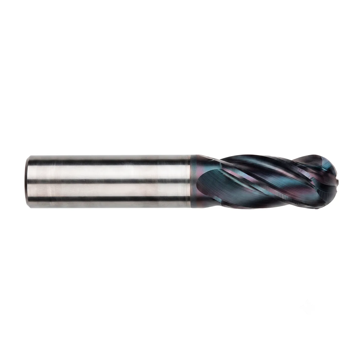 Cortador Vertical Punta de Bola 3/16" x 4" 4 Filos Recubrimiento AlTiN, Marca Imco (037898)