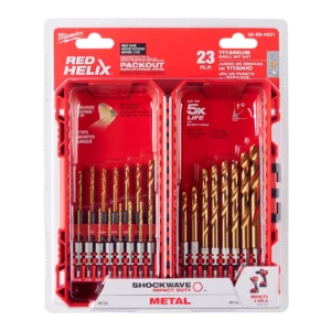 Juego De Brocas Hexagonales, 23 Piezas, Tamaño 1/16" A 1/2". Milwaukee (48-89-4631)