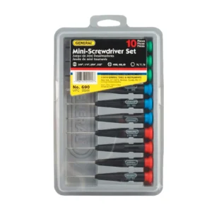 Juego De Destornilladores De Precisión, 10 Piezas, Puntas Phillips Y Torx Con Organizador General Tools General Tools (690)