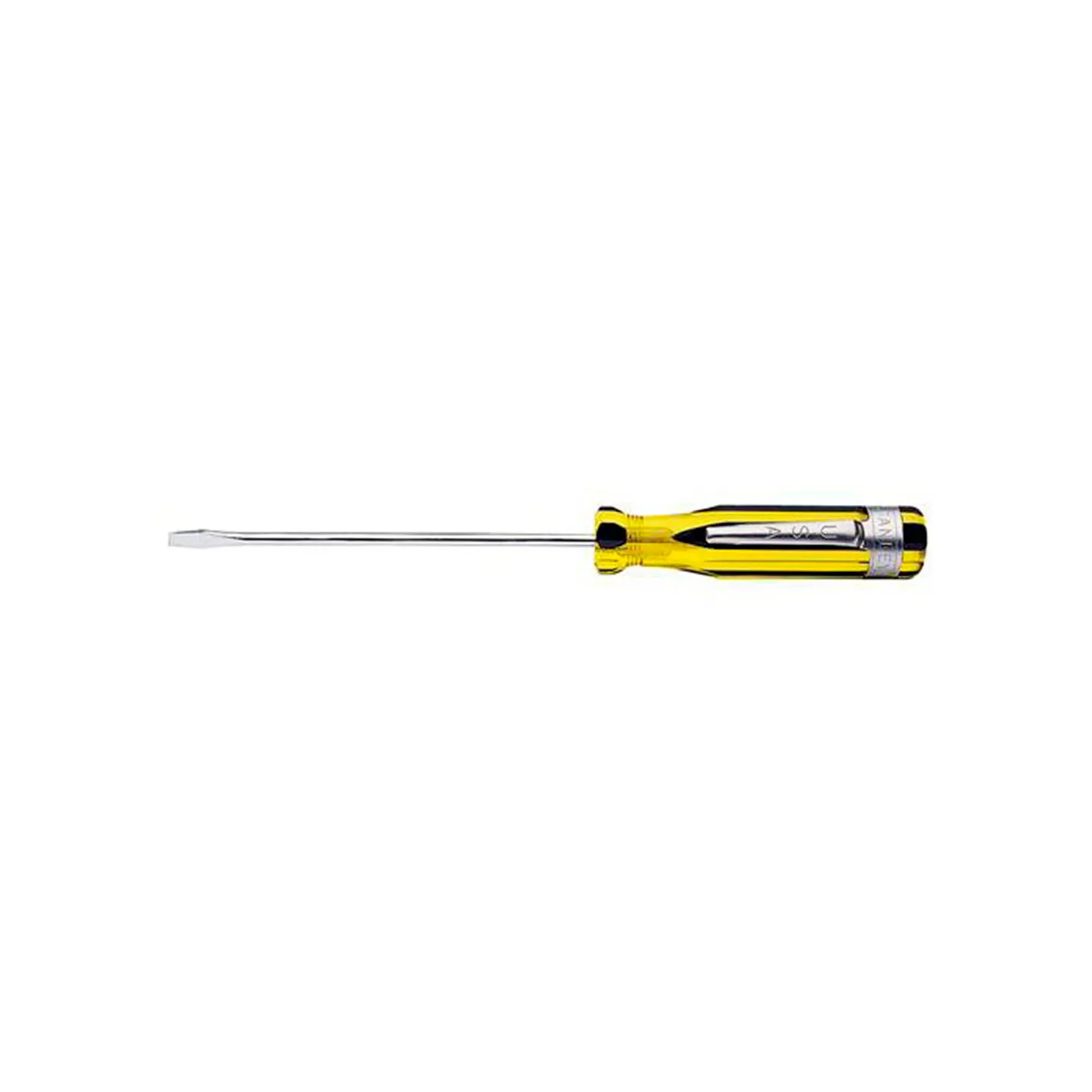 Desarmador Plano Con Clip Para Bolsillo, 5-1/2", Ergonómico, 0.38", 4", 3/32", Plana STANLEY (66-102-A)