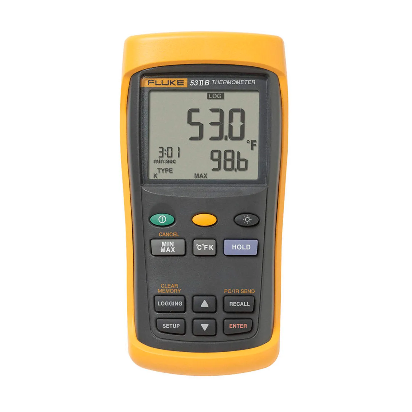 Termómetro Digital De Termopar, Conector De Sonda Tipo Miniatura Para Doble Entrada Fluke (Fluke-52-2)
