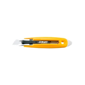 Navaja de Seguridad Retracción Automática Acero Mango Amarillo OLFA (SK-9)