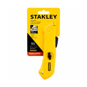 Navaja de Seguridad Retráctil Acero, Mango Amarillo STANLEY (STHT10193)