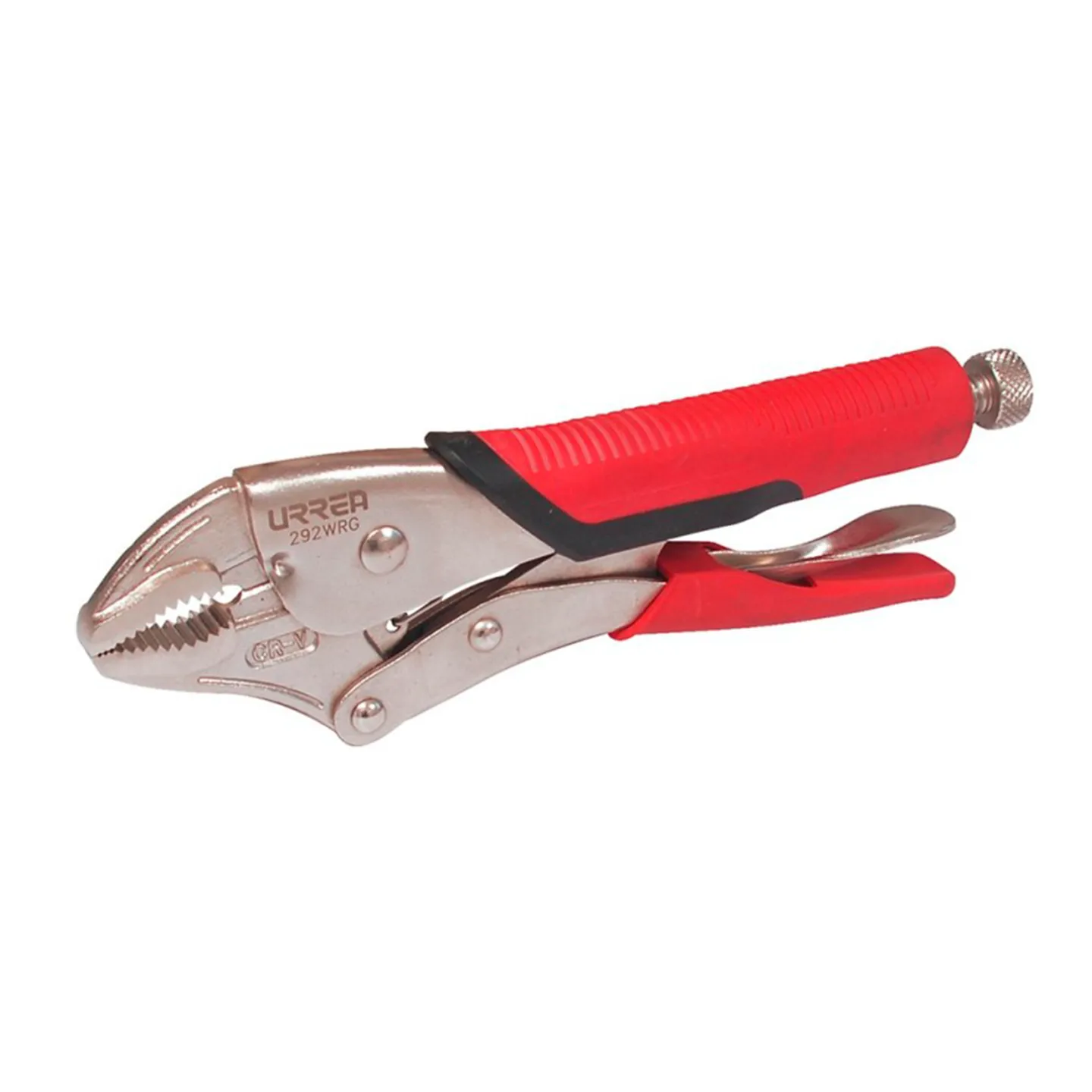 Pinza de Presión Quijada Curva Mango Bimaterial 10 Pulgadas URREA (292WRG)