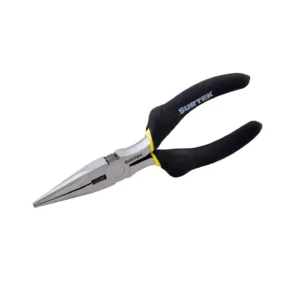Pinza de Punta Larga Profesional de 7 Pulgadas, Color Negro/Amarillo, SURTEK (927)