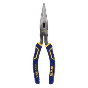 Pinza de Punta Larga Recta de 8" en Acero Níquel-Cromo, Color Azul/Amarillo, IRWIN (2078218)