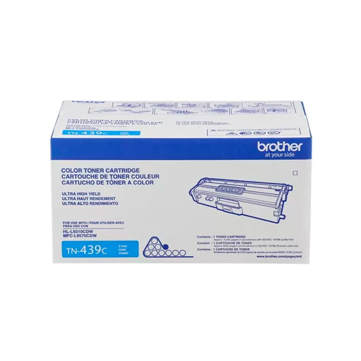Cartucho de Tóner Cian TN439C Ultra Alto Rendimiento Compatible, Brother (TN439C)