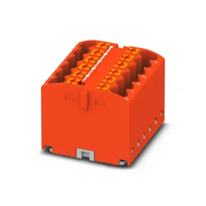 Bloque Distribuidor Push-in de 12 Puntos Borne Base 0.14 a 2.5 mm² Rojo Serie PTFIX, PHOENIX CONTACT (PTFIX 12X2,5-G RD)