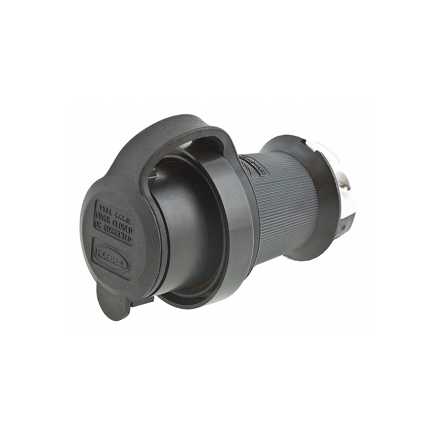 Clavija Eléctrica Industrial Hermética con Seguro Twist-Lock 30 A 480 V CA 3 Polos 4 Hilos NEMA L16-30P Serie Watertite, HUBBELL (HBL2731SW)