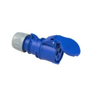 Conector / Acoplador Aéreo CEE Hembra 32 A 3 Polos (2P+T) 230 V CA 6h IP44 Serie SHARK, PC ELECTRIC (223-6)