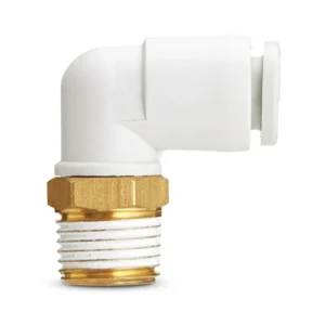 Conector Neumático Rápido en Codo Macho Giratorio Tubing 4 mm a Rosca 1/4" NPT Serie KQ2, SMC (195332-KQ2L04-02AS)