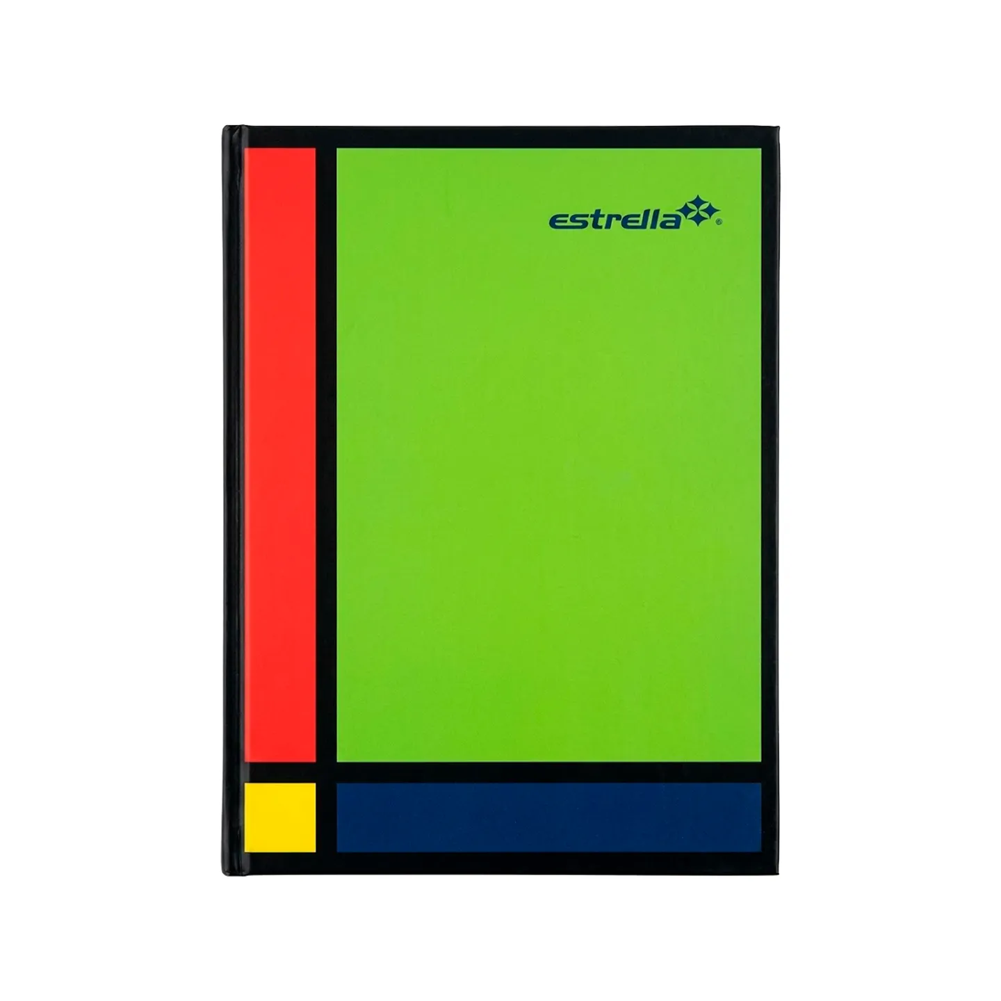 Libreta Forma Francesa Pasta Dura Cosida Raya 96 Hojas Rayado 2 Manos Serie Clásica, ESTRELLA (78)