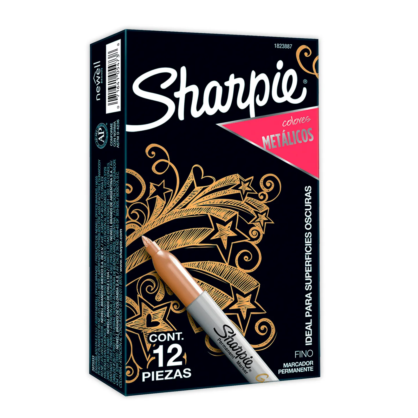 Marcador permanente fino Sharpie (1823887)
