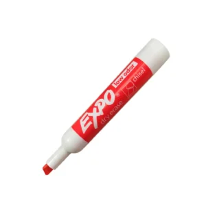Marcador para Pintarrón / Pizarrón Blanco Punta Cincel Color Rojo Serie Low Odor, EXPO (83002)
